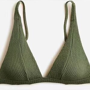 J.Crew Textured Plunge Bikini Top